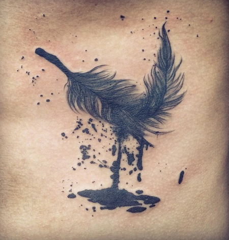 tattoos/ - Dillinger Escape Plan Feather Tattoo - 99728
